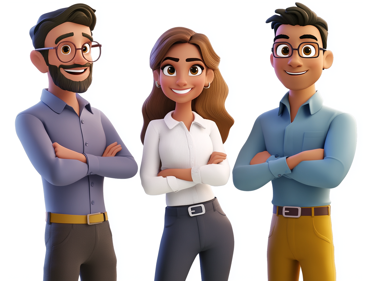 Three business professionals talking